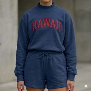 Create Effortless Looks With <b>Mock</b> <b>Neck</b> <b>Top</b> And Shorts Set Women Cozy Warm Relaxed Comfortable Daily Wear Collection - Product Image 1