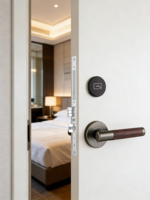Holzmaserung-Design Split-Lock Zugangskontrolle Berührungsloses Schlüsselkarten-Türschloss Hotelsystem mit Energieversorgung