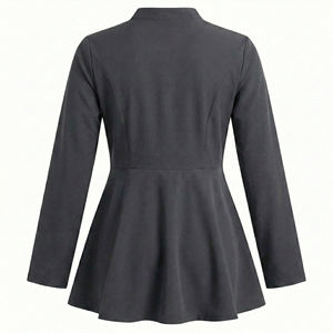 Blouse médicale élégante pour femme, à fermeture éclair, uniforme médical personnalisé, manteau d'infirmière, blouses d'hôpital professionnelles en gros - Product Image 3