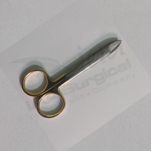 Tijeras Quirúrgicas Dentales de Acero Inoxidable con Punta Recta Plateada, Instrumento Manual Clase I con Agarre Potente y Removedor de Coronas - Product Image 4