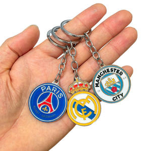 Porte-clés en métal double face coloré avec emblème des clubs de football <span class=keywords><strong>PSG</strong></span>, Al Ittihad, Al Hilal, Barcelone, Al Nassr – Cadeau pour fans - Product Image 2