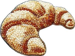 Broche moderno hecho a mano con cuentas, elegante accesorio para fiestas a precio económico. - Product Image 3