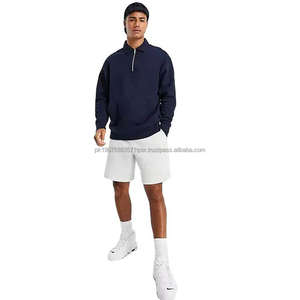 Nouveau design JWIN – Sweat à capuche pour homme, col rabattu, coupe classique, brodé, 100 % coton, motif uni bleu marine, hiver, 330g - Product Image 5