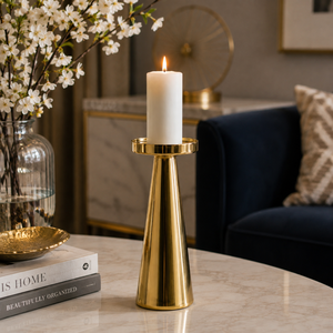 Support à bougie en laiton de qualité supérieure pour la décoration intérieure, centre de table de mariage, bougeoir vintage en métal, vente en gros - Product Image 3