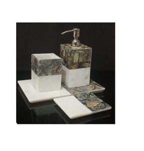 Juego de Accesorios de Baño de Lujo, 6 Piezas, Organizador de Baño Decorativo de Resina, Dispensador de Jabón, Portacepillos de Dientes, Jabonera - Product Image 2