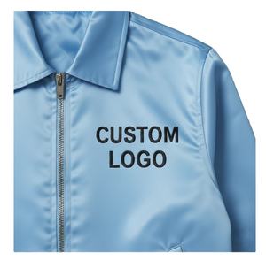 Blouson Bomber en Satin Personnalisé avec Logo Brodé – Unisexe, Fermeture Éclair, Style Baseball Varsity - Product Image 4