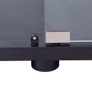 Black One-Door Glass Display Cabinet with 3 Shelves for Home or Office Storage - Product Image 4