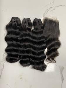 Suelto ondulado doble dibujado doble trama 100% extensión de cabello humano vietnamita tejido cutícula alineada superventas para mujeres negras - Product Image 2