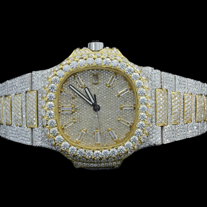 Reloj de Diseño de Alta Gama con Diamantes de Cuarzo, Unisex, Redondo, con Moissanita, Totalmente Cubierto de Diamantes, con Fecha Automática, Estilo Hip Hop - Product Image 6