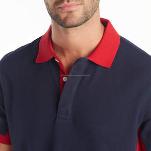 Chemise pour homme à manches courtes en maille à blocs de couleur Performance Pique avec appliqué Casual Summer Slim Fit Séchage rapide - Product Image 3