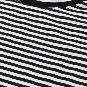 Men's Striped Crew Neck T-Shirt Set Black <b>Shorts</b> Casual Summer Knitted Outfit 2026 New Design OEM ODM - Product Image 5