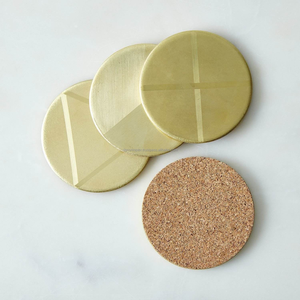 Sous-verre en métal de forme ronde de style élégant moderne pour la maison, hôtel, bureau, article de meilleure qualité servant des boissons - Product Image 3