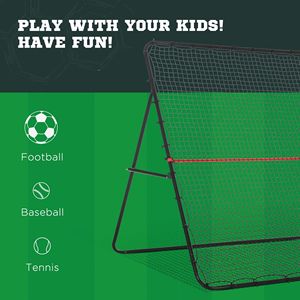 Rete Rimbalzante Pieghevole Regolabile 2,6m x 2m per Calcio, Dispositivo di Allenamento Multisport per Bambini e Ragazzi - Product Image 3