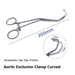 คีมหนีบหลอดเลือดอเนกประสงค์ พรีเมียม DeBakey Atrauma ขนาด 20 ซม. 24 ซม. ทำจากสแตนเลสสตีล ปากคีมแบบงอ สำหรับการผ่าตัดและเครื่องมือแพทย์ ได้รับมาตรฐาน CE ISO - Product Image 2