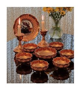 Bol à fruits décoratif de qualité supérieure, fait à la main, en acier inoxydable martelé, couleur cuivre, pour servir des chocolats - Product Image 5