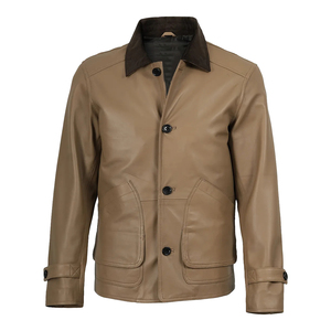 Soft Lambskin <b>Men</b> Leather Jacket Slim Fit Lightweight Casual Motorbike Style Leather Coat OEM Factory Direct Price - Product Image 1