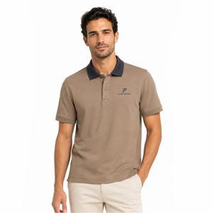 Polo pour homme avec logo personnalisé, de haute qualité, respirant, en coton piqué, manches courtes, coupe ajustée, décontracté, pour le golf, le sport et les affaires - Product Image 1