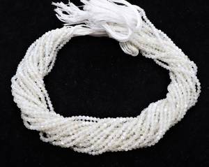 AAA White Moonstone Micro Faceted Round <b>Ball</b> Beads 3 MM Natural White Moonstone Gemstone Beads 13 Inch Faceted White Moonstone - Product Image 5