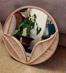 Miroir rond, meubles modernes en rotin, miroir classique, miroir mural, miroir décoratif - Product Image 2