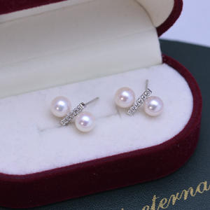 S925 <b>Silver</b> Freshwater 4-5mm Strong Light <b>Pearl</b> Stud <b>Earrings</b> for Women Female Ins Niche Temperament <b>Earrings</b> - Product Image 4