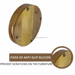 Plateaux de service en bois, mini-plats pour légumes, assiettes à fruits, planches à charcuterie, petites planches à fromage, faites à la main, non toxiques, marron - Product Image 2