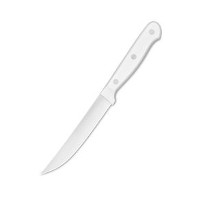 Couteaux à steak de qualité supérieure avec lame incurvée en acier inoxydable et manche noir confortable pour la découpe de bœuf en restaurant - Product Image 1
