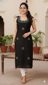 Kurti avec de magnifiques broderies, design élégant et confortable pour femmes, au meilleur prix de gros - Product Image 6