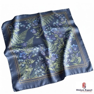 Pañuelo de Seda de Lujo con Estampado Personalizado de Alta Calidad, Pañuelo Cuadrado Ligero para Mujer, Fabricante OEM ODM Malta - Product Image 6