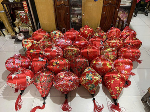 Silk Lanterns Painted Bamboo Silk Lanterns Decorative Lights For Wedding Garden Patio Vietnam Silk Lanterns - Product Image 2