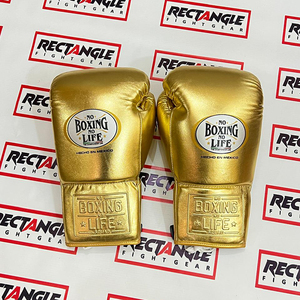 Guantes de Boxeo Dorados de la Mejor Calidad, Sin Boxeo No Hay Vida, con Logotipo Personalizado, Guantes de Entrenamiento de Boxeo, Guantes de Boxeo con Cordones para Combate - Product Image 2