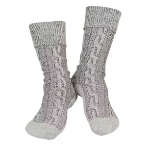 Calcetines Térmicos de Trabajo, Tejido Geométrico, Lana y Nailon, Gruesos, Casuales de Invierno para Adultos - Product Image 1
