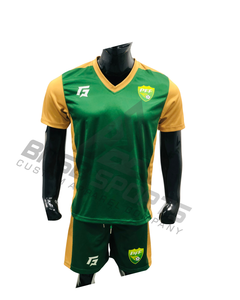 เสื้อฟุตบอลชายแบบแห้งเร็ว คอวี แขนสั้น ติดกระดุม ผลิตตามสั่ง พิมพ์ลายได้ ขายดี ผลิตจากโพลีเอสเตอร์ 100% - Product Image 4