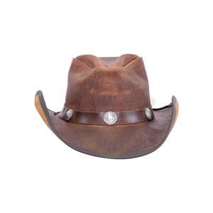 Sombreros de Vaquero de Cuero Marrón Vintage, Cuero Vacuno de la Mejor Calidad, Sombreros de Vaquero para Hombre al por Mayor - Product Image 2