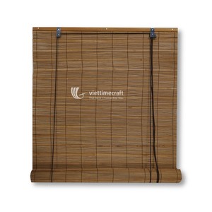 Persianas Enrollables Romanas de Bambú Natural, Tejido Liso Hecho a Mano, Instalación Lateral, Filtro de Luz, Pantalla de Privacidad, Personalizadas - Product Image 1