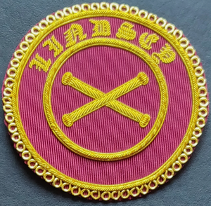 Insignia de Delantal Provincial de Lujo Bordada a Mano con Hilo Metálico de la Orden Masónica de Athelstan - Provincia de Lindsey - Product Image 3