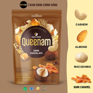 ถั่วแมคคาเดเมียคาราเมล150g เม็ดมะม่วงหิมพานต์เคลือบช็อคโกแลตเข้มแบบพรีเมี่ยมสั่งได้เองราคาขายส่ง