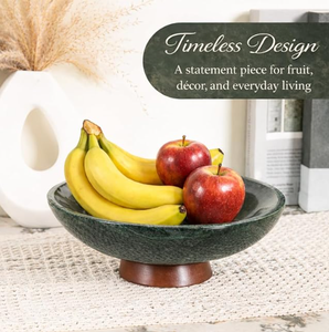 Cuenco Decorativo de Mármol Verde Moderno de la Mejor Calidad para Servir en el Hogar y la Cocina, Uso Multifuncional en Celebraciones de Ramadán y Diwali - Product Image 3