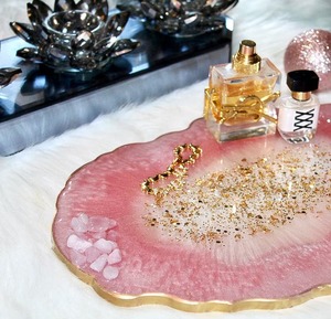 Handmade Resin Serving <b>Tray</b> for Decorative <b>Table</b> Presentation Premium Resin Serving <b>Tray</b> for Luxury Dining Experience low cost - Product Image 1