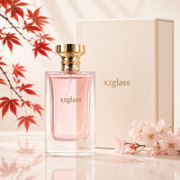 Flacon de parfum personnalisé en gros de 50 ml, réutilisable, sérigraphié, avec logo doré, flacon de parfum vide portable