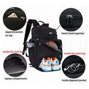 Fashionable Basketball Volleyball Sports Backpack Bag Waterproof Travel <b>Training</b> Gym Backpack with Large Shoe Compartment <b>Ball</b> - Product Image 4