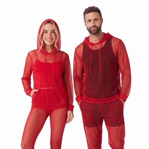 Sweat-shirt à capuche unisexe en maille transparente, surdimensionné, 100% polyester, pull à capuche, vêtements de nuit d'été, vêtements de club sexy, sweats à capuche transparents - Product Image 1