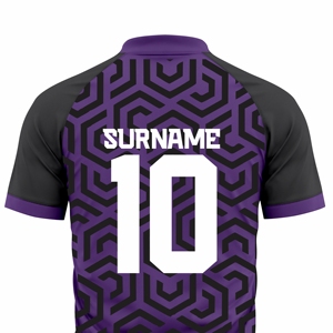 Men's Purple Geometric Soccer Jersey Short Sleeve Sublimated Print Quick Dry Football Uniform Adult Regular Fit By Prime <b>Power</b> - Product Image 5