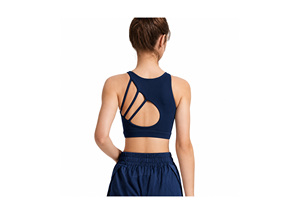 Wholesale Sexy Fashion Beauty Back High Neck Shockproof Sports Bra Good Quality Nylon Spandex Anti-Bacterial Fitness Gym Yoga - Product Image 3