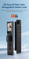 Interphone vidéo en temps réel 3D face automatique Cerradura inteligente Usmart Go Wifi App Digital Fingerprint Smart Door Lock