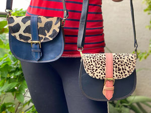 กระเป๋าถือหนังแท้แฮนด์เมดแท้,กระเป๋าคล้องคอขนสัตว์แนววินเทจลำลอง - Product Image 2