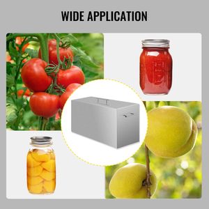 Pentola per conserve a bagno maria da 15 litri in acciaio inossidabile, per piano cottura, con 2 griglie di cottura, in acciaio inox 304 per uso alimentare, per pentolame - Product Image 3