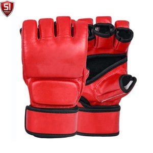Gants d'entraînement unisexes SUMROOS INDUSTRY à demi-doigts en PU avec fermeture auto-agrippante réglable pour MMA, boxe, arts martiaux, personnalisables numériquement - Product Image 5