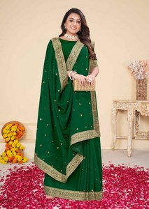 Sari indien en soie Banarasi pour femmes, très populaire, dernières créations de mode ethnique indienne pour mariage/fête, usage quotidien, indien 60428 - Product Image 3