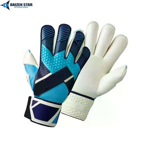 Gants de gardien de but haute durabilité et respirants avec fermeture auto-agrippante, paume en latex antidérapante et protection des doigts et du pouce pour le football - Product Image 4