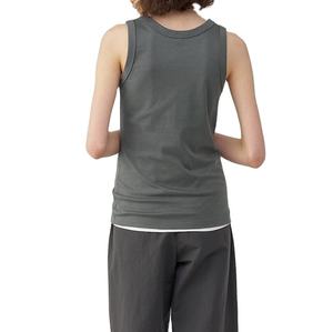 Camiseta sin mangas de algodón para mujer con logo personalizado, 260 g/m² de alto gramaje, camiseta deportiva básica para niñas, camiseta sin mangas de jersey para mujer - Product Image 4
